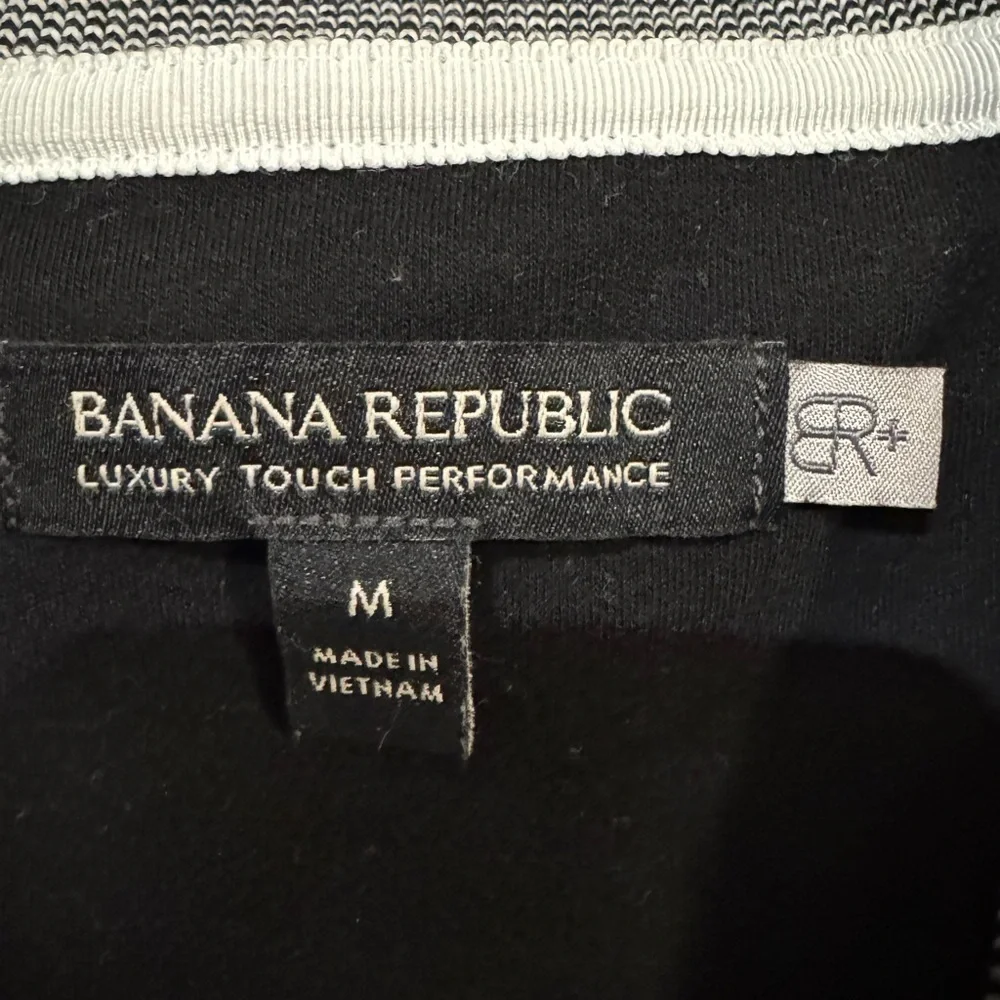 Banana Republic Black and White Polo Shirt